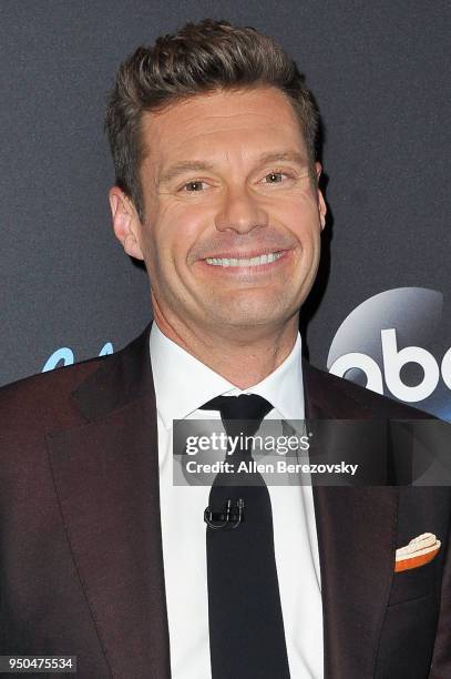 Host Ryan Seacrest arrives at ABC's "American Idol" show on April 23, 2018 in Los Angeles, California.