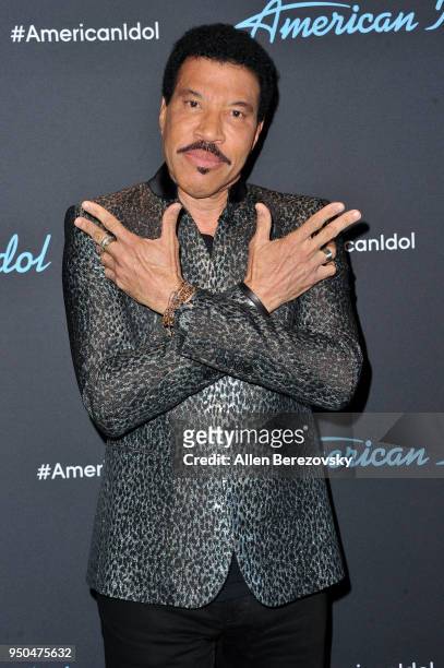 Singer/Judge Lionel Richie arrives at ABC's "American Idol" show on April 23, 2018 in Los Angeles, California.
