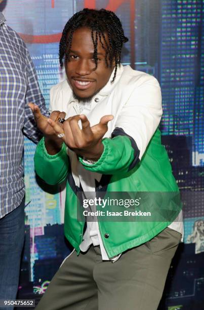 Actor Shameik Moore attends the CinemaCon 2018 Gala Opening Night Event: Sony Pictures Highlights its 2018 Summer and Beyond Films at The Colosseum...