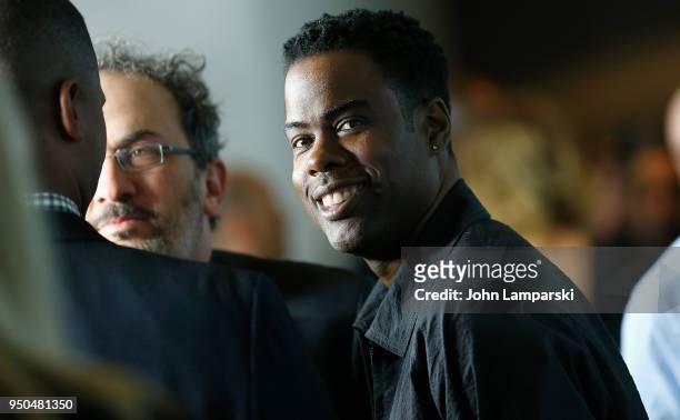 Robert Smigel and Chris Rock attend "The Week Of" New York premiere at AMC Loews Lincoln Square on April 23, 2018 in New York City.