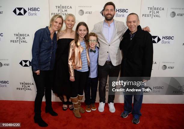 Dara Kravitz, Producer Kimmie Kim, Lily Aster Gottfried, Max Aaron Gottfried, Director Murray Cummings and Gilbert Gottfried attend the "Songwriter"...