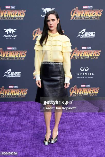 Jennifer Connelly attends the premiere of Disney and Marvel's 'Avengers: Infinity War' on April 23, 2018 in Los Angeles, California.