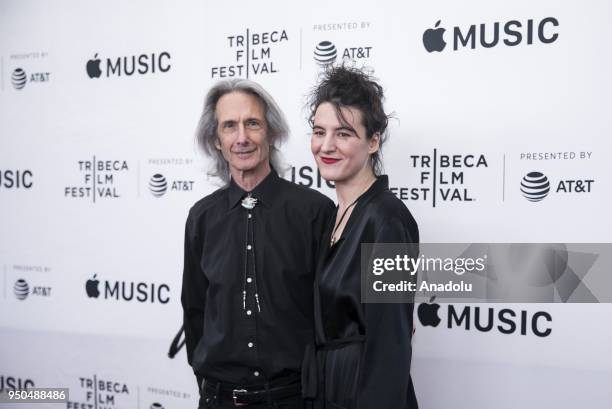 Lenny Kaye and Jesse Smith attend a screening of 'Horses' during the Tribeca Film Festival at Beacon Theatre in New York, United States on April 23,...