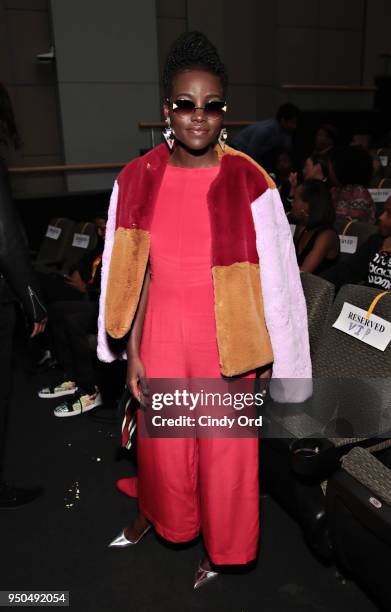 Actress Lupita Nyong'o attends the "Dirty Computer" screening at The Film Society of Lincoln Center, Walter Reade Theatre on April 23, 2018 in New...