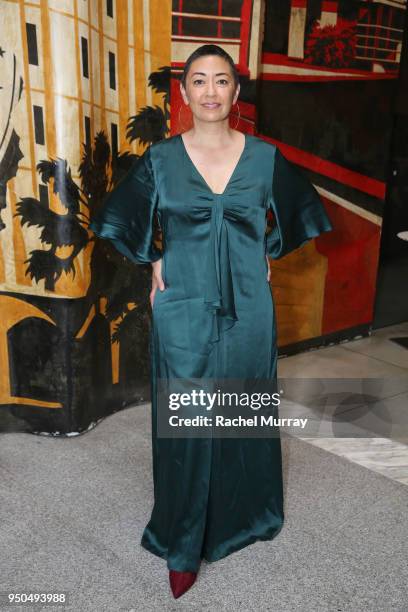 Costume designer Ane Crabtree attends Hulu's "The Handmaid's Tale" Women in Film panel at the West Hollywood Library on April 23, 2018 in West...