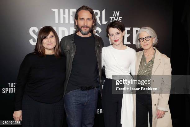Producer Amy Pascal, director Fede Álvarez, actor Claire Foy and producer Elizabeth Cantillon attend the CinemaCon 2018 Gala Opening Night Event:...