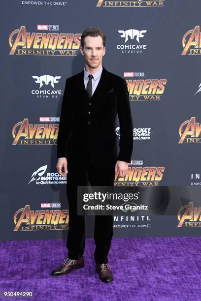 Benedict Cumberbatch attends the premiere of Disney and Marvel's 'Avengers: Infinity War' on April 23, 2018 in Los Angeles, California.