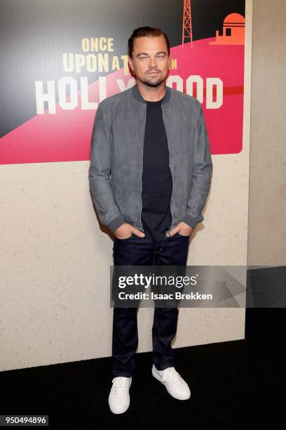 Actor Leonardo DiCaprio attends the CinemaCon 2018 Gala Opening Night Event: Sony Pictures Highlights its 2018 Summer and Beyond Films at The...