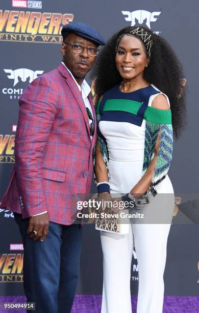 Courtney B. Vance and Angela Bassett attend the premiere of Disney and Marvel's 'Avengers: Infinity War' on April 23, 2018 in Los Angeles, California.