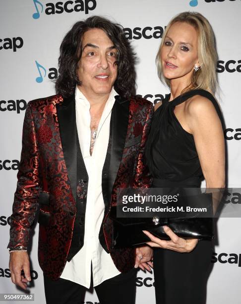 Paul Stanley and Erin Sutton attend the 35th Annual ASCAP Pop Music Awards at The Beverly Hilton Hotel on April 23, 2018 in Beverly Hills, California.