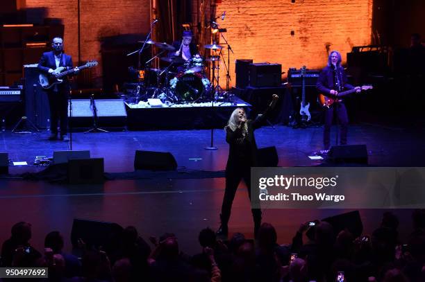 Patti Smith performs during "Horses: Patti Smith and Her Band" - 2018 Tribeca Film Festival at Beacon Theatre on April 23, 2018 in New York City.