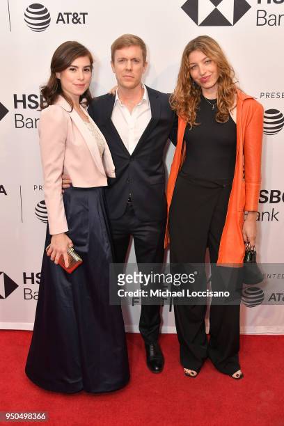 Maria Breese, Scott Lastaiti and Sophia Corra attend the screening of "Untogether" during the 2018 Tribeca Film Festival at SVA Theatre on April 23,...