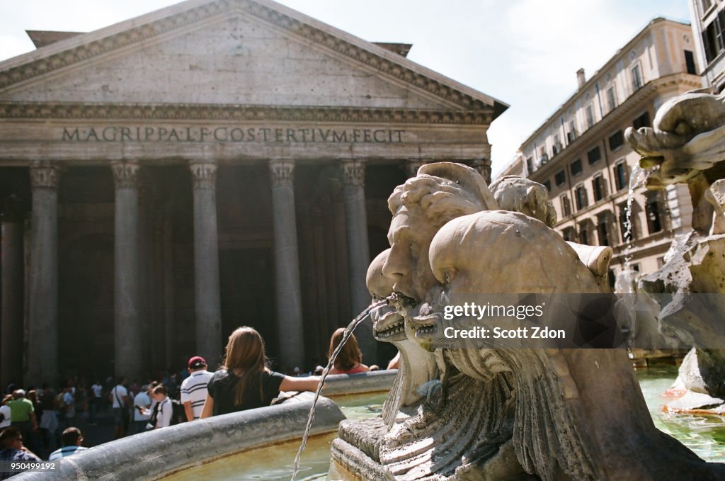 Outside the Pantheon in Rome
