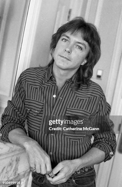 American actor and musician David Cassidy, star of 1970s TV show"The Partridge Family" poses for a portrait in October 1990 in New York City, New...