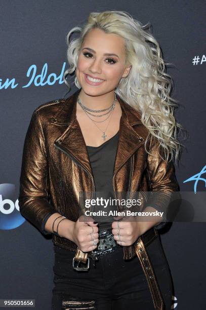 Singer Gabby Barrett arrives at ABC's "American Idol" show on April 23, 2018 in Los Angeles, California.