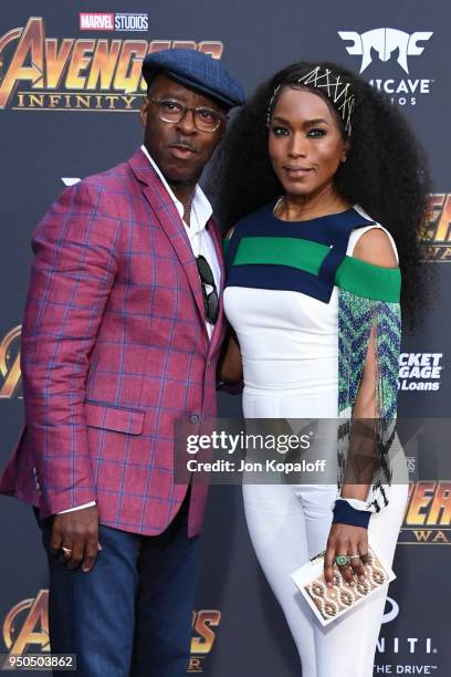 Courtney B. Vance and Angela Bassett attend the premiere of Disney and Marvel's 'Avengers: Infinity War' on April 23, 2018 in Los Angeles, California.