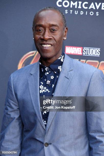 Don Cheadle attends the premiere of Disney and Marvel's 'Avengers: Infinity War' on April 23, 2018 in Los Angeles, California.