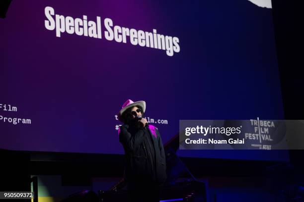 Don Was speaks at the "Blue Note Records: Beyond the Notes" screening during the 2018 Tribeca Film Festival at Spring Studios on April 23, 2018 in...