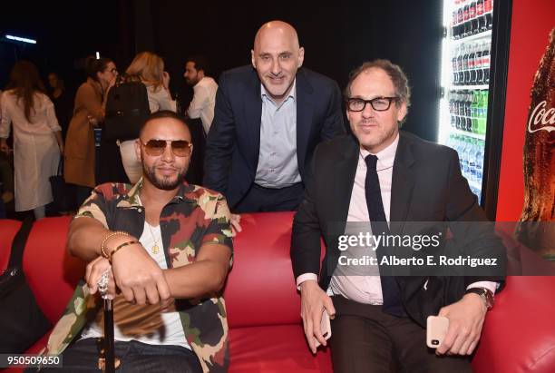 Director X, Producer Jeff Robinov and President of Columbia Pictures, Sanford Panitch attend the CinemaCon 2018 Gala Opening Night Event: Sony...