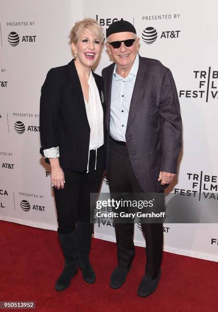 Opera singer Joyce DiDonato with film subject Terrence McNally attend the screening of 'Every Act of Life' during the 2018 Tribeca Film Festival at...