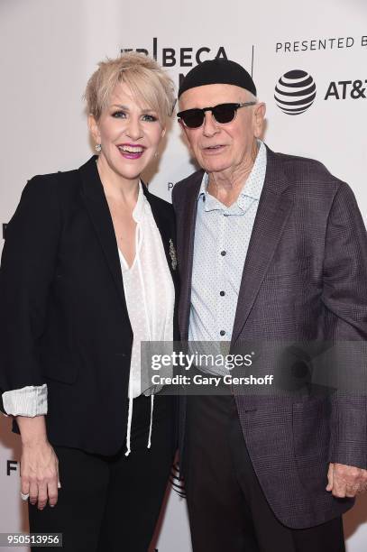 Opera singer Joyce DiDonato with film subject Terrence McNally attend the screening of 'Every Act of Life' during the 2018 Tribeca Film Festival at...