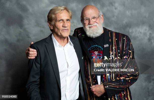 Directors Randal Kleiser and Jeremy Kagan pose during the opening night of the 2018 COLCOA French Film Festival, April 23, 2018 at the Directors...