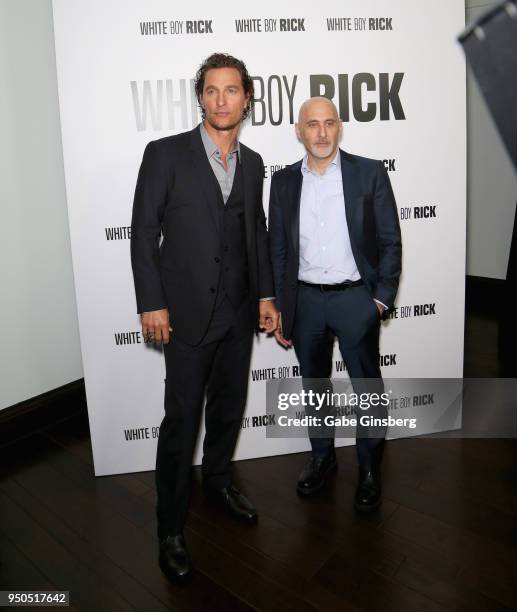 Actor Matthew McConaughey and producer Jeff Robinov attend the CinemaCon 2018 Gala Opening Night Event: Sony Pictures Highlights its 2018 Summer and...