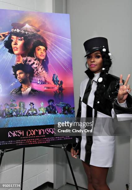 Recording artist/ actress Janelle Monae attends the "Dirty Computer" screening at The Film Society of Lincoln Center, Walter Reade Theatre on April...