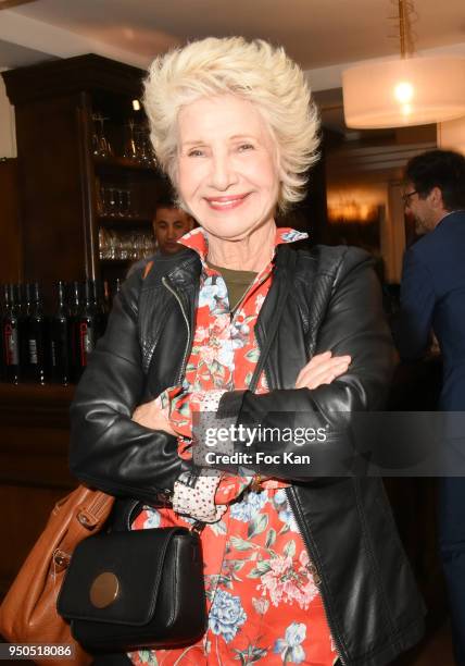 Presenter Daniele Gilbert attends 'LesPensees de Smain' Book Signing et Lee Michel Paintings Preview at Villa Foch on April 23, 2018 in Paris, France.