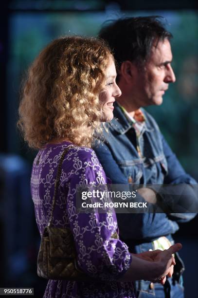 Actress Vanessa Paradis and writer/director Samuel Benchetrit arrive for opening night of the 2018 COLCOA French Film Festival, April 23, 2018 at the...