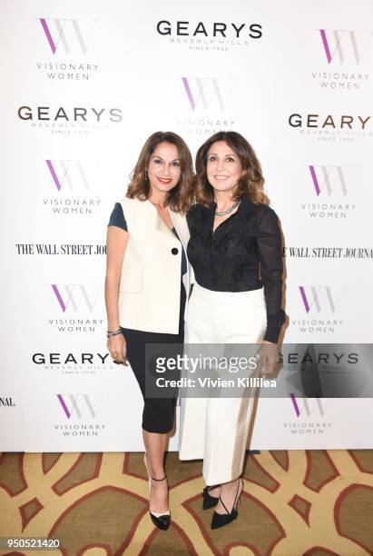 Angella Nazarian and Orna Delrahim attend Visionary Women Presents: The New Normal- How Social Media is Reshaping Your Life at The Montage on April...