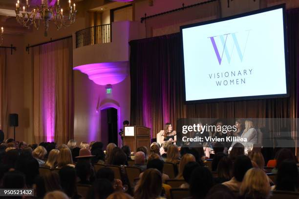 Thea Andrew, Morgan Hakimi, Shannon Mattingly Nathanson, Cara Kleinhaut and Alison Brettschneider speak at Visionary Women Presents: The New Normal-...