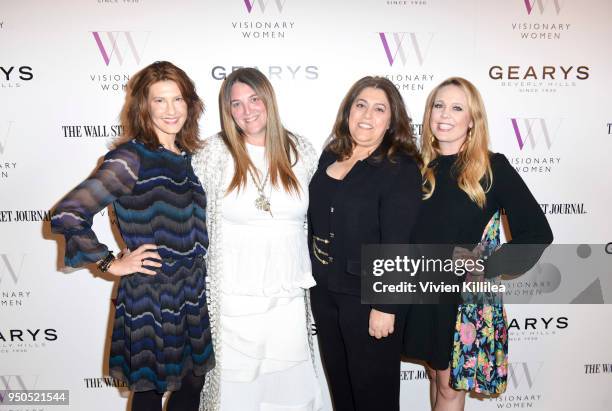 Cara Kleinhaut, Alison Brettschneider, Morgan Hakimi and Shannon Mattingly Nathanson attend Visionary Women Presents: The New Normal- How Social...