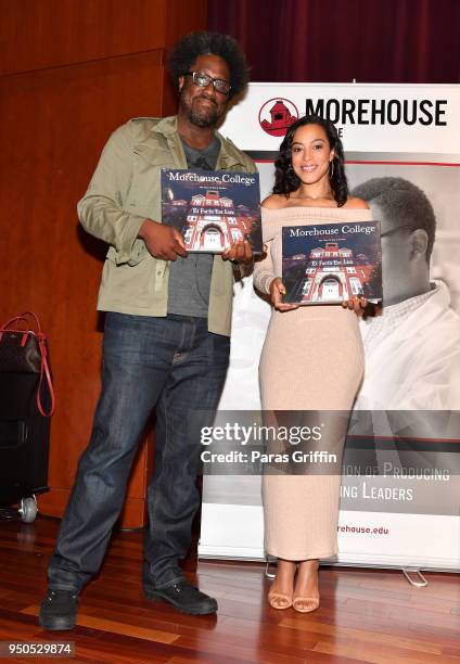 Kamau Bell and Angela Rye attend "HBCU" Episode Preview and Panel Discussion hosted by United Shades of America With W. Kamau Bell at Morehouse...