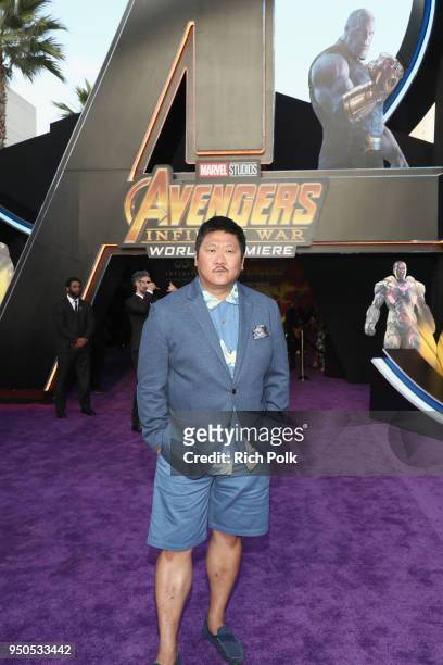 Actor Benedict Wong attends the Los Angeles Global Premiere for Marvel Studios Avengers: Infinity War on April 23, 2018 in Hollywood, California.