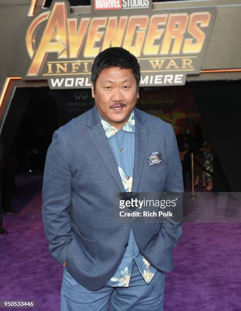 Actor Benedict Wong attends the Los Angeles Global Premiere for Marvel Studios Avengers: Infinity War on April 23, 2018 in Hollywood, California.