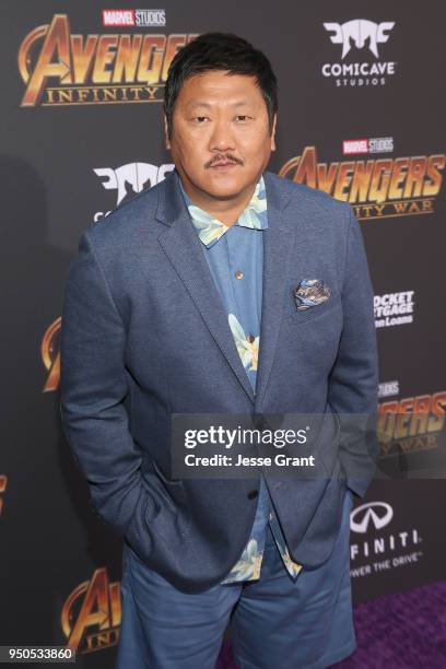 Actor Benedict Wong attends the Los Angeles Global Premiere for Marvel Studios Avengers: Infinity War on April 23, 2018 in Hollywood, California.