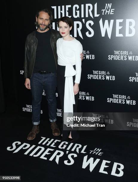 Fede Alvarez and Claire Foy attend the 2018 CinemaCon - Sony Pictures Entertainment exclusive presentation 2018 Summer & Beyond photo op held at The...