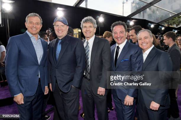 The Walt Disney Company Chairman and CEO Bob Iger, President of Marvel Studios and Producer Kevin Feige, Chairman, The Walt Disney Studios, Alan...