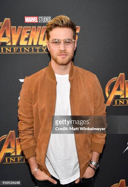 Actor Cameron Fuller attends the Los Angeles Global Premiere for Marvel Studios Avengers: Infinity War on April 23, 2018 in Hollywood, California.