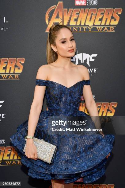 Cinta Laura Kiehl attends the Los Angeles Global Premiere for Marvel Studios Avengers: Infinity War on April 23, 2018 in Hollywood, California.