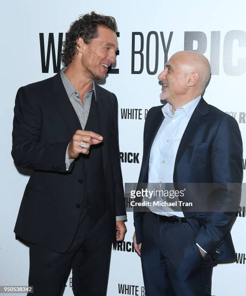Matthew McConaughey and producer Jeff Robinov attend the 2018 CinemaCon - Sony Pictures Entertainment exclusive presentation 2018 Summer & Beyond...