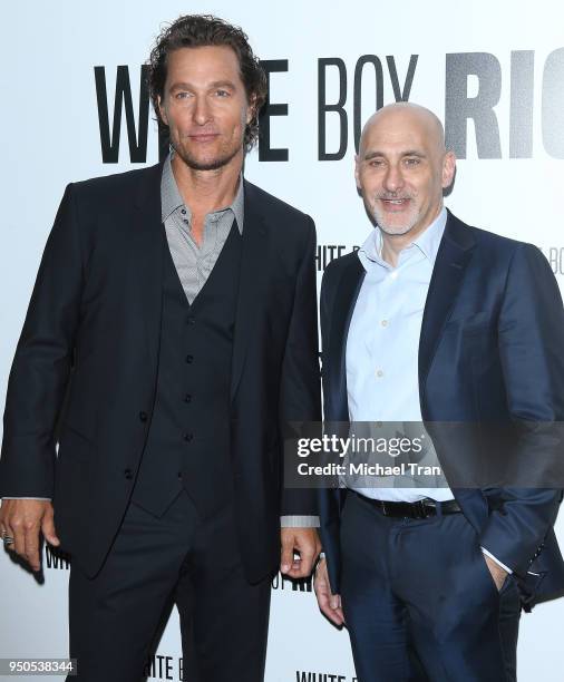 Matthew McConaughey and producer Jeff Robinov attend the 2018 CinemaCon - Sony Pictures Entertainment exclusive presentation 2018 Summer & Beyond...