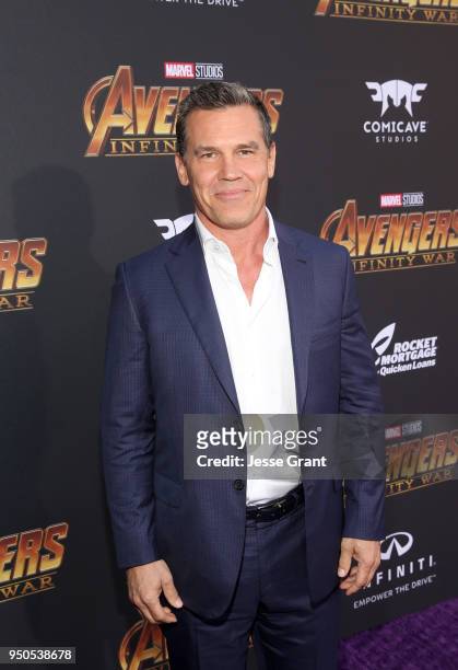 Actor Josh Brolin attends the Los Angeles Global Premiere for Marvel Studios Avengers: Infinity War on April 23, 2018 in Hollywood, California.