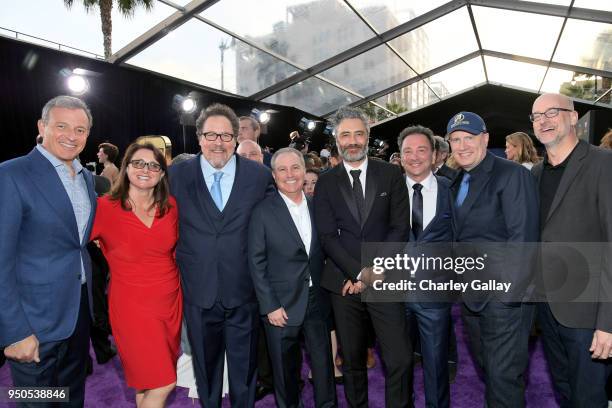 The Walt Disney Company Chairman and CEO Bob Iger, Executive Producers Victoria Alonso and Jon Favreau, Walt Disney Studios President Alan Bergman,...