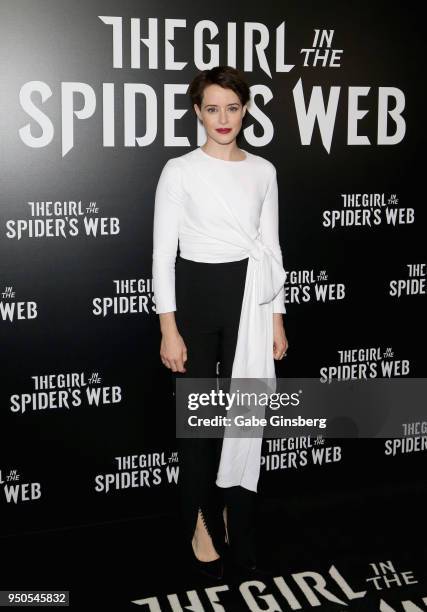 Actress Claire Foy attends the CinemaCon 2018 Gala Opening Night Event: Sony Pictures Highlights its 2018 Summer and Beyond Films at The Colosseum at...