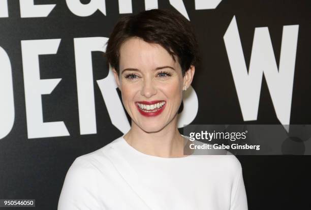 Actress Claire Foy attends the CinemaCon 2018 Gala Opening Night Event: Sony Pictures Highlights its 2018 Summer and Beyond Films at The Colosseum at...