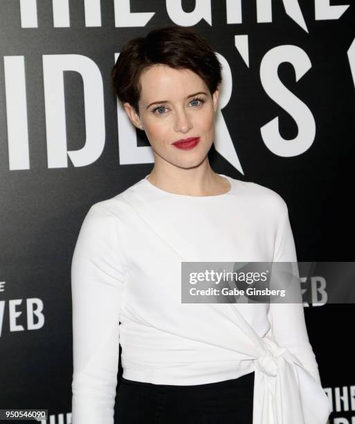 Actress Claire Foy attends the CinemaCon 2018 Gala Opening Night Event: Sony Pictures Highlights its 2018 Summer and Beyond Films at The Colosseum at...