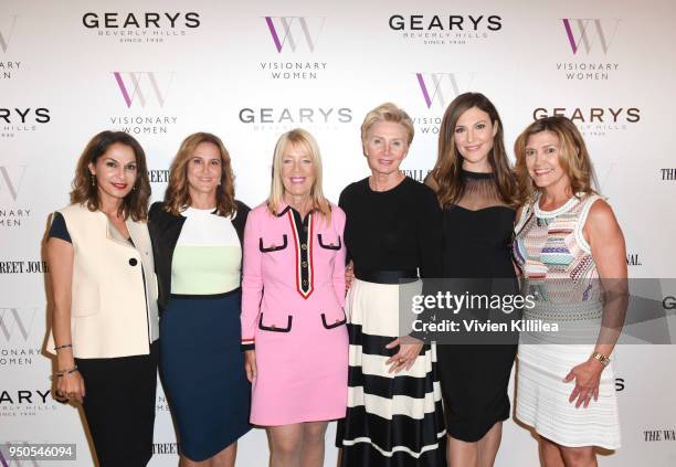 Angella Nazarian, Nina Kotick, Lili Bosse, Shelley Reid, Thea Andrews and Karen Murphy O'Brien attend Visionary Women Presents: The New Normal- How...