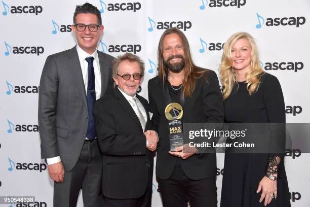 Vice President, Pop/Rock, Membership Marc Emert-Hutner,ASCAP President Paul Williams, Max Martin and ASCAP CEO Beth Matthews and attend the 35th...